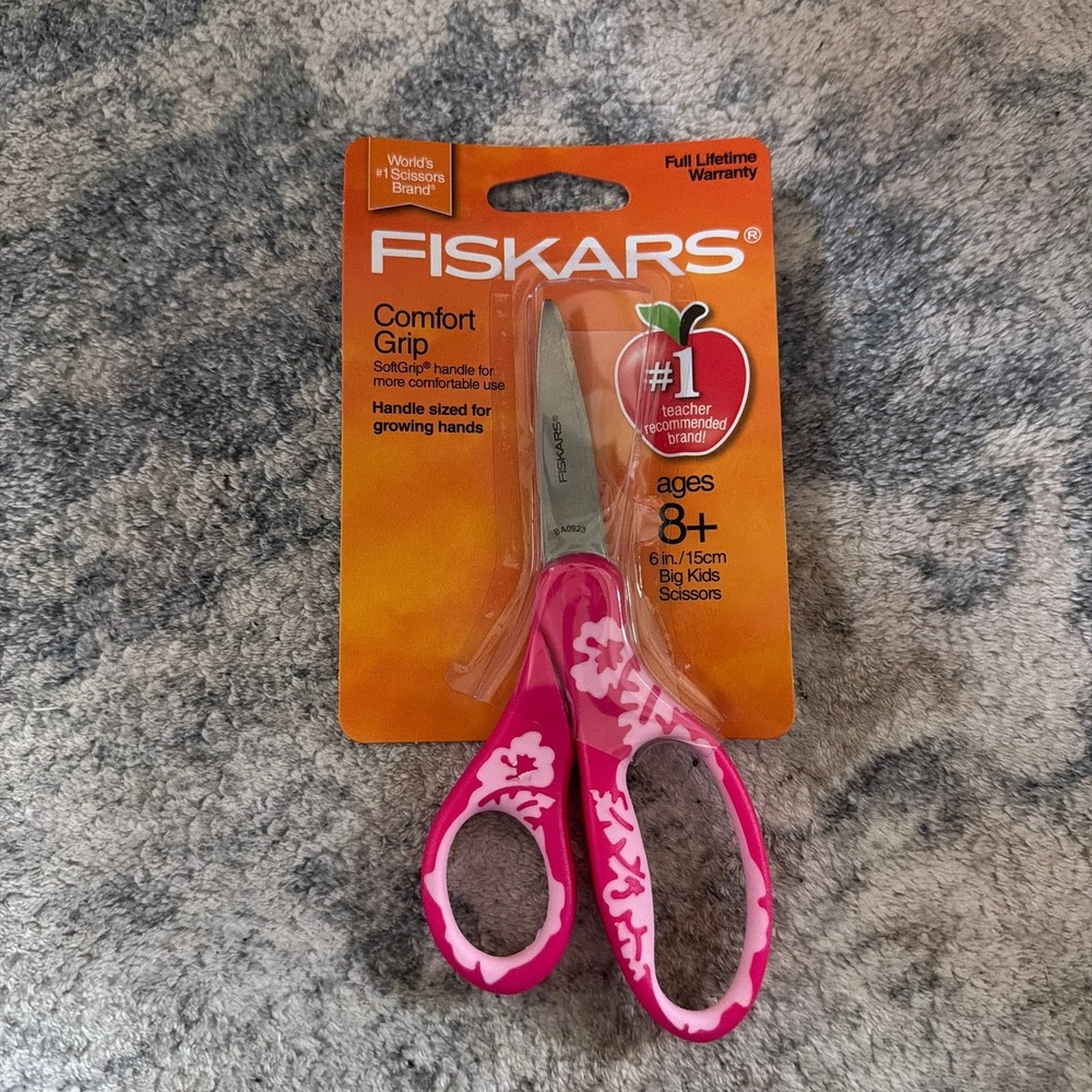 Fiskars Scissors‎ 8+ Pink Girls School New